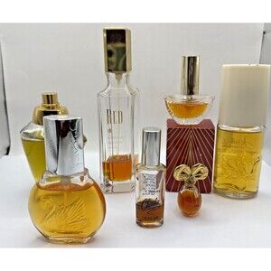 Lot Of 7 Vintage Perfumes Red Vanderbilt Oscar De La Renta Volupe Imari More…